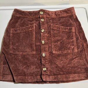 American Eagle Outfitters Rust Corduroy Skirt